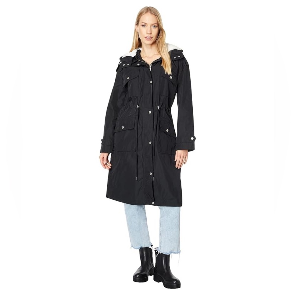 avec les filles — oversized sherpa rain parka